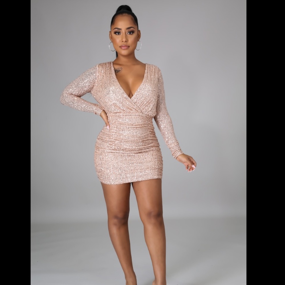 Rose Gold Sequin Dress